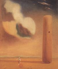 Salvador Dali Enigmatic Elements In The Landscape Premium Canvas Print