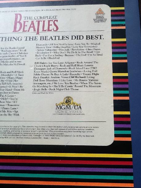The Beatles The Compleat Beatles CED Video Disc 1982