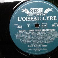 Stuart Burrows - Songs Of Love & Sentiment UK LP Vinyl