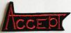 accept logo embroidered patch