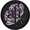 afi - purple round embroidered patch