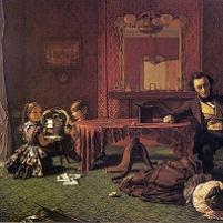 Augustus Egg - Past and Present No 1, 1858 Canvas Print