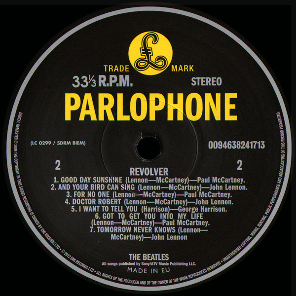 The Beatles Revolver Vinyl, LP, Album, Reissue, Remastered, Stereo, 180 Gram  (UK & Europe) (2012)