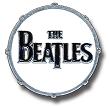beatles official memorabilia - drum logo large pin badge