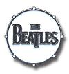 beatles official memorabilia - drum logo medium pin badge