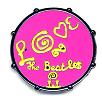 beatles official memorabilia - love drum pink pin badge
