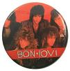 bon jovi group red button badge