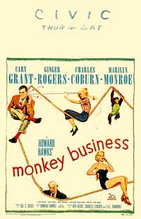 Cary Grant Monkey Business B Movie Poster