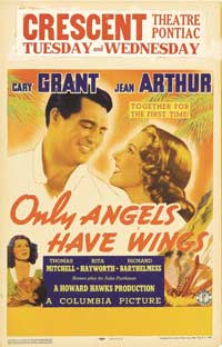 Cary Grant Only Angels Have Wings B Movie Poster