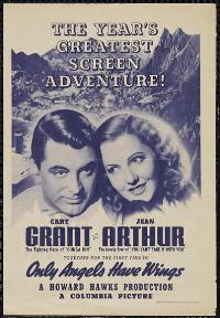 Cary Grant Only Angels Have Wings Movie Poster