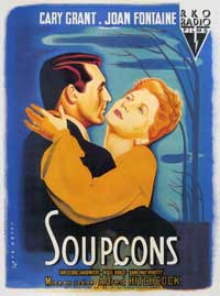 Cary Grant Suspicion French Movie Poster