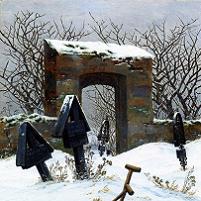 Caspar David Friedrich - Graveyard Under Snow Fine Art Print