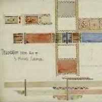 Charles Rennie Mackintosh - Florence, San Miniato, Studies of Decorative Ceiling Panels, 1891 