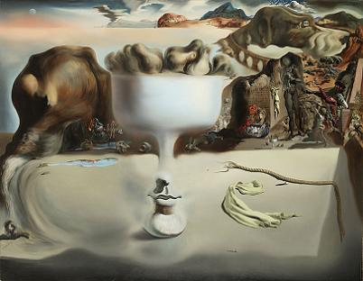 Salvador Dali Apparition of Face and Fruit Dish on a Beach