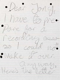 David Bowie An autographed letter, 1970