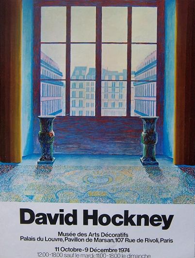 David Hockney Two Vases in the Louvre, Paris Exhibition Poster