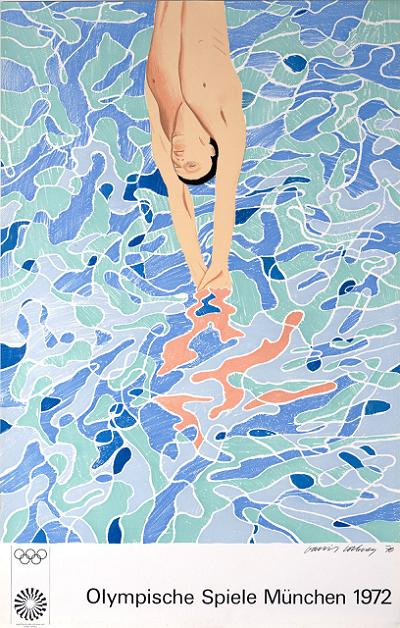 David Hockney Swimming Pool Diver Poster