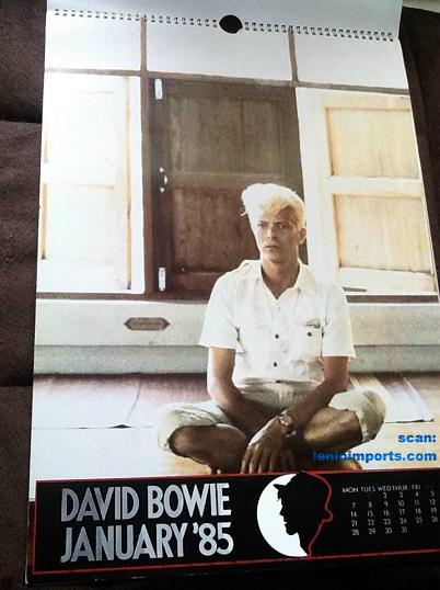 David Bowie 1985 Official UK Calendar.