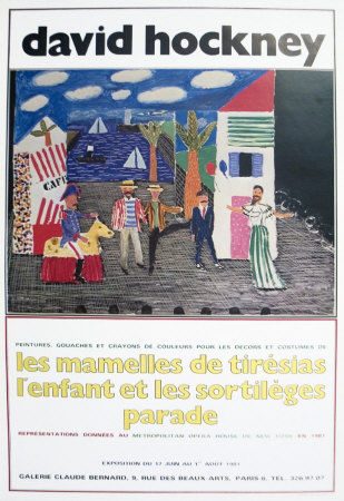 David Hockney Les Mamelles de Tiresias Poster
