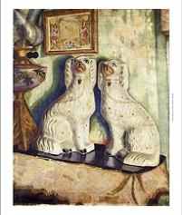 Dora Carrington Staffordshire Dogs Ornaments Premium giclee print on canvas