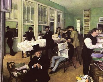 Degas The Cotton Market in New Orleans Print