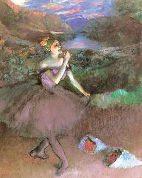 Degas Dancer with Bouquets Print