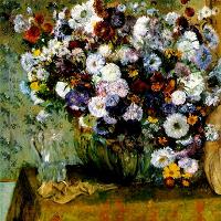 Edgar Degas Femme assise à côté de fleurs