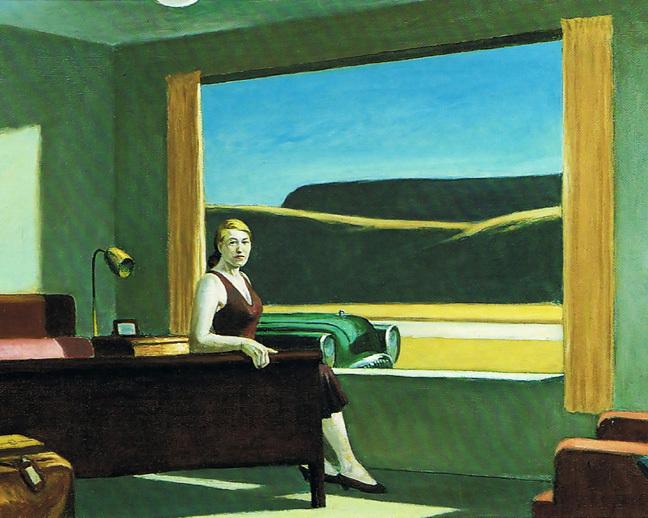 Edward Hopper Western Motel 24 Inch Canvas Print