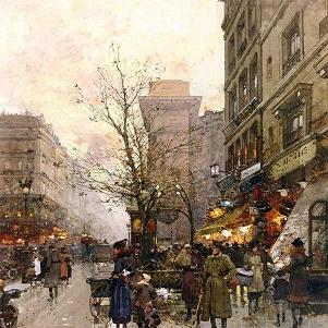 Eugene Galien Laloue La Porte Saint Denis Paris Print