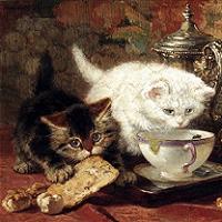 Henriette Ronner-Knip - High Tea Fine Art Print