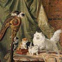 Henriette Ronner-Knip - A Musical Interlude Poster