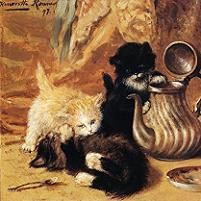 Henriette Ronner-Knip - Teatime Fine Art Poster