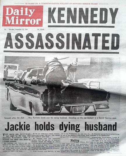 jfk assassinated daily mirror nov 23, 1963 newspaper edition