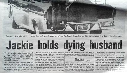 jfk assassinated daily mirror nov 23, 1963 newspaper edition