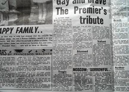 jfk assassinated daily mirror nov 23, 1963 newspaper edition
