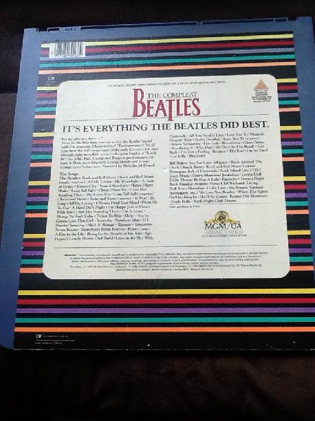 The Beatles The Compleat Beatles CED Video Disc 1982