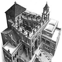 M. C. Escher Ascending and descending