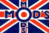 mods union jack big back printed patch