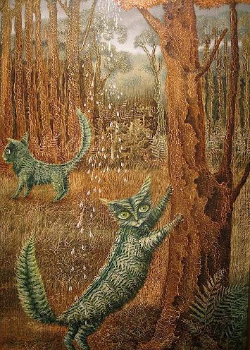 Remedios Varo The Fern Cat, detail 250gsm Gloss ART CARD A3 Reproduction Poster