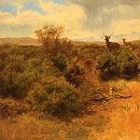 Rosa Bonheur - Stag and Doe in a Landscape Fine Art Print