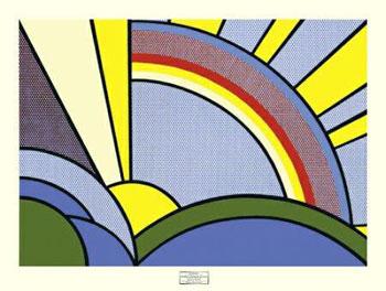 Roy Lichtenstein Modern Painting of Sun Rays Art Print