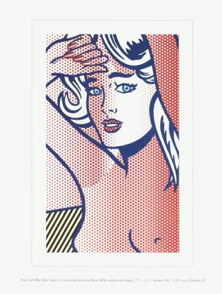 Roy Lichtenstein Nude with Blue Hair, State I Art Print