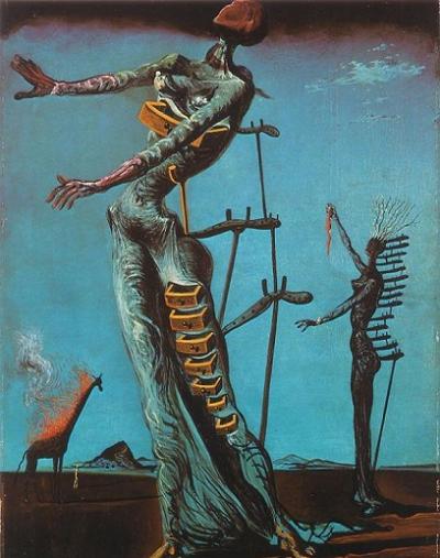 Salvador Dali The Burning Giraffe, c. 1937 Art Print