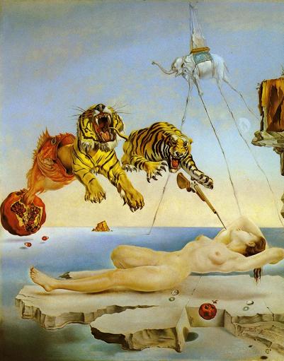 Salvador Dali Dream Caused by the Flight of a Bee around a Pomegranate, c. 1944 Art Print