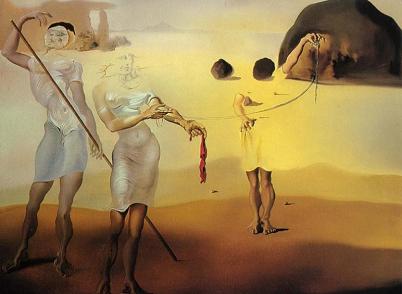 Salvador Dali Enchanted Beach with Three Fluid Graces Art Print