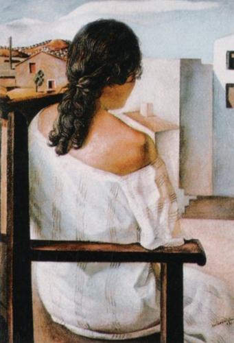 Salvador Dali Muchacha de Espalda Art Print