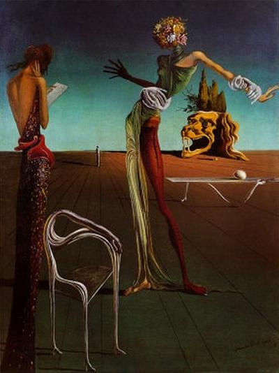 Salvador Dali Woman with a Head of Roses Art Print