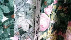 Vintage Sanderson Foliage Rose Curtains