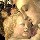 sandro botticelli / madonna and child with st. john the baptist, detail of the madonna and child