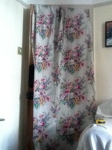 Shabby Chic Cotton Unlined Flowery Vintage Curtains